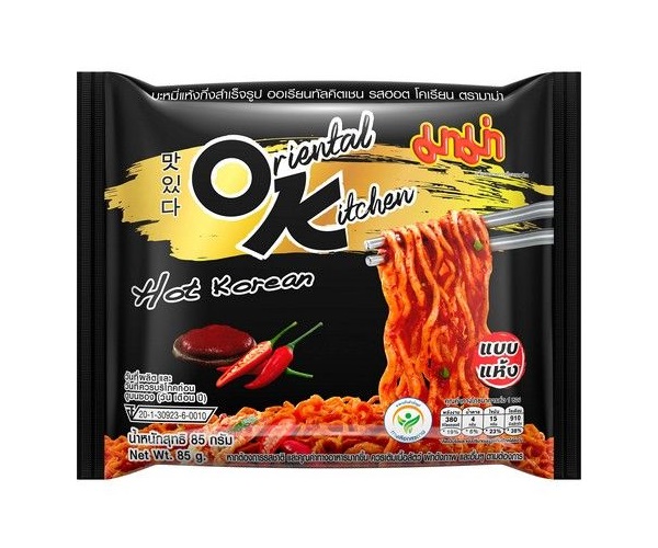 Instant noodles OK gusto stir-fried Hot Korean - Mama 85g.